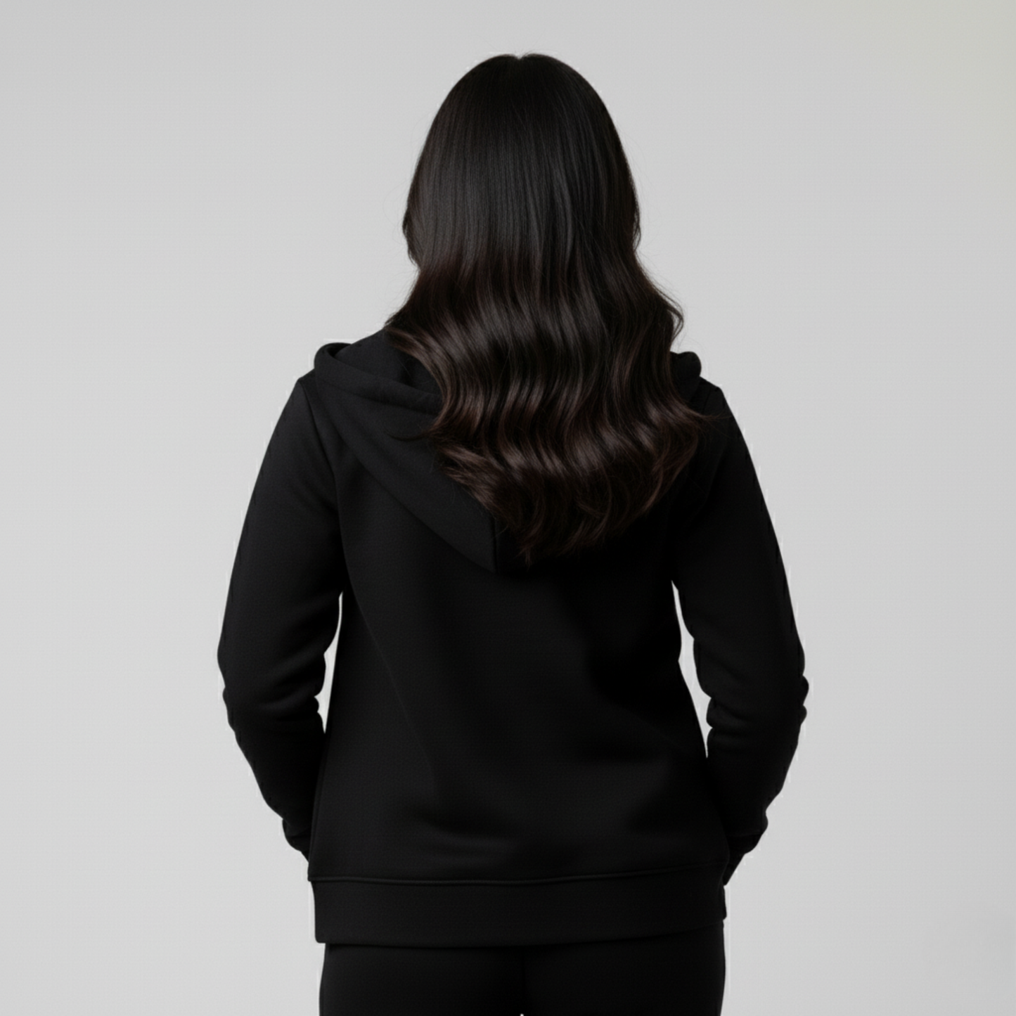 Black Unisex Zip Up Hoodie