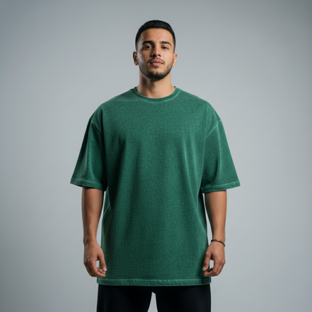 Washed Oversized Unisex T-Shirt - Green