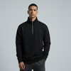 Black Unisex Quarter Zip Sweatshirt