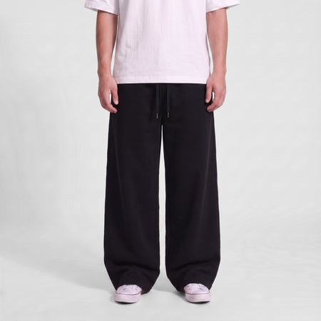 Baggy Unisex Wide Leg Summer Sweatpants - Black
