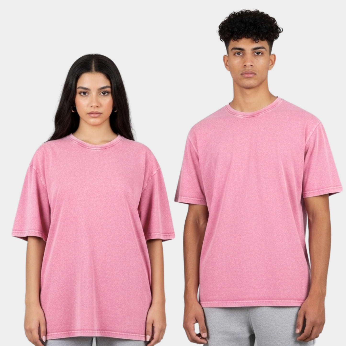 Washed Oversized Unisex T-Shirt - Pink