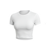 Women White Short Sleeve Basic Top