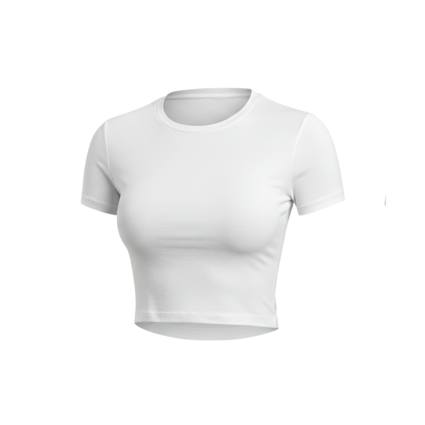 Women White Short Sleeve Basic Top