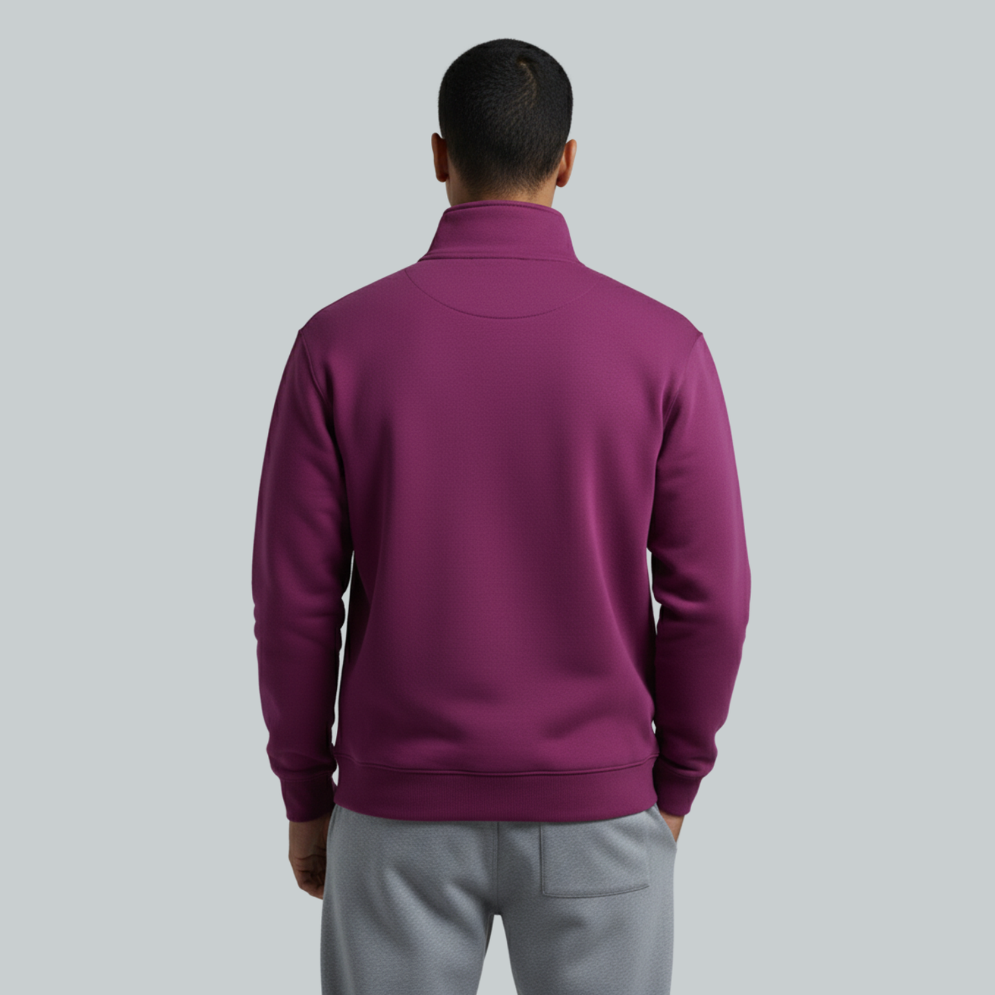 Purple Unisex Quarter Zip Sweatshirt