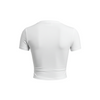 Women White Short Sleeve Basic Top