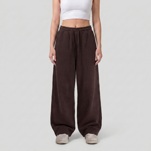 Baggy Unisex Wide Leg Summer Sweatpants - Brown