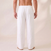 Linen Wide Leg Unisex Pants - Off-White