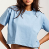 Cropped Oversize T-Shirt (Baby Blue)