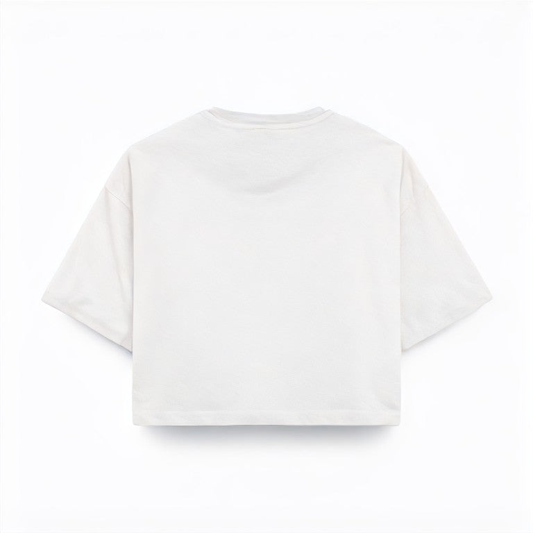 Cropped Oversize T-Shirt (White)