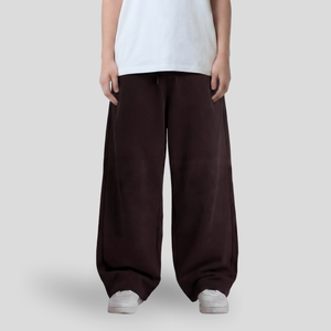 Baggy Unisex Wide Leg Summer Sweatpants - Brown