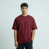 Oversized Boulevard Unisex T-Shirt - Burgundy