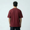 Oversized Boulevard Unisex T-Shirt - Burgundy