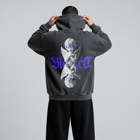 Washed Oversized Hoodie - Blessed