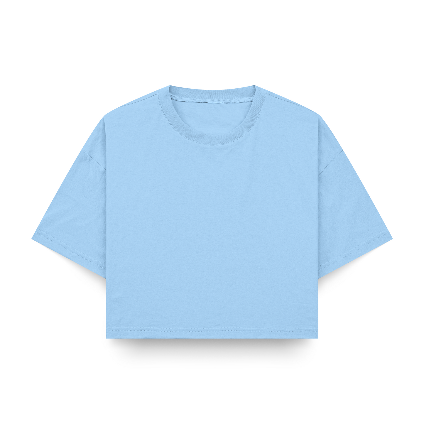 Cropped Oversize T-Shirt (Baby Blue)