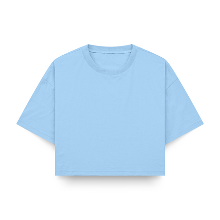 Cropped Oversize T-Shirt (Baby Blue)