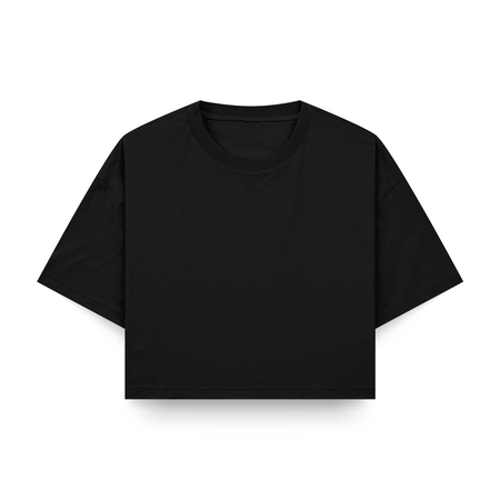 Cropped Oversize T-Shirt (Black)