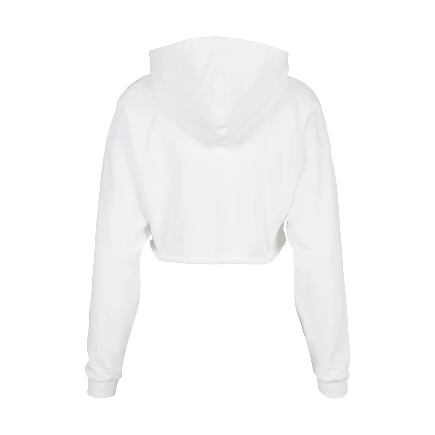 Basic Cropped Oversized Hoodie – White