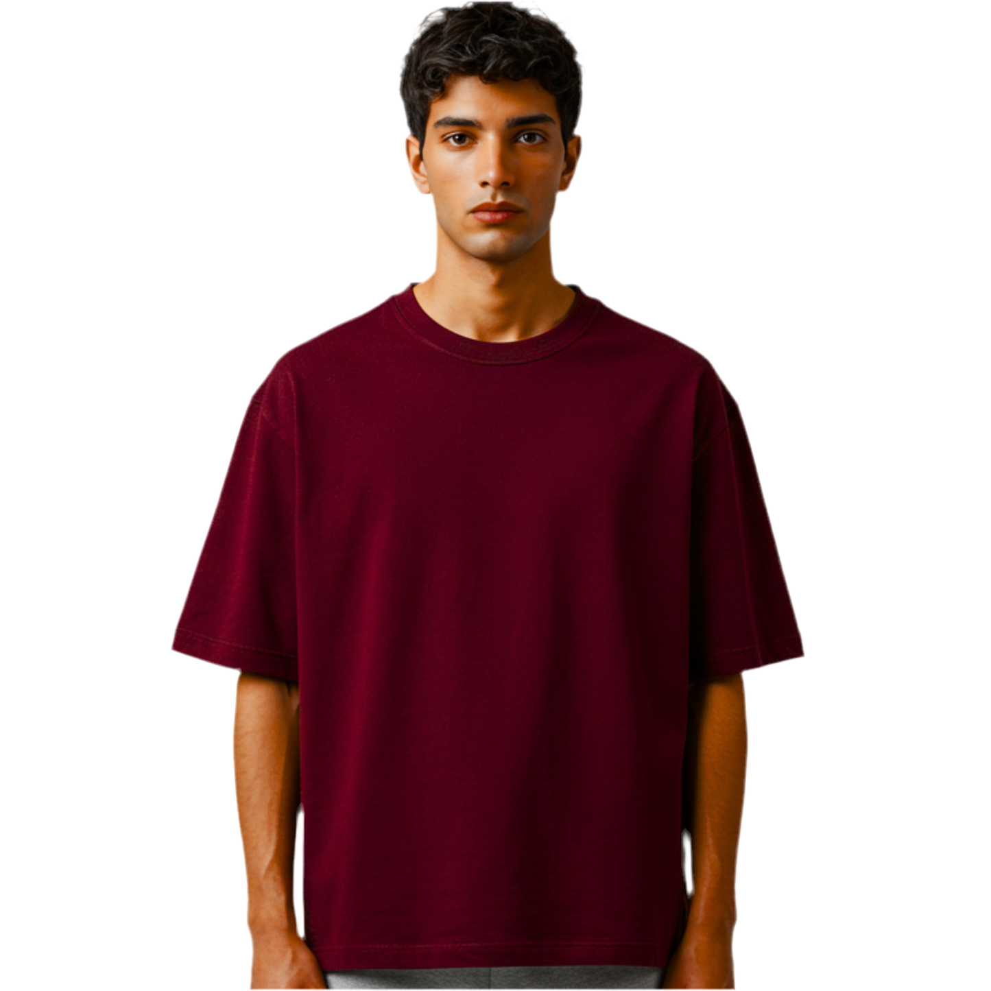 Premium Heavy Oversized Unisex T-Shirt - Burgundy