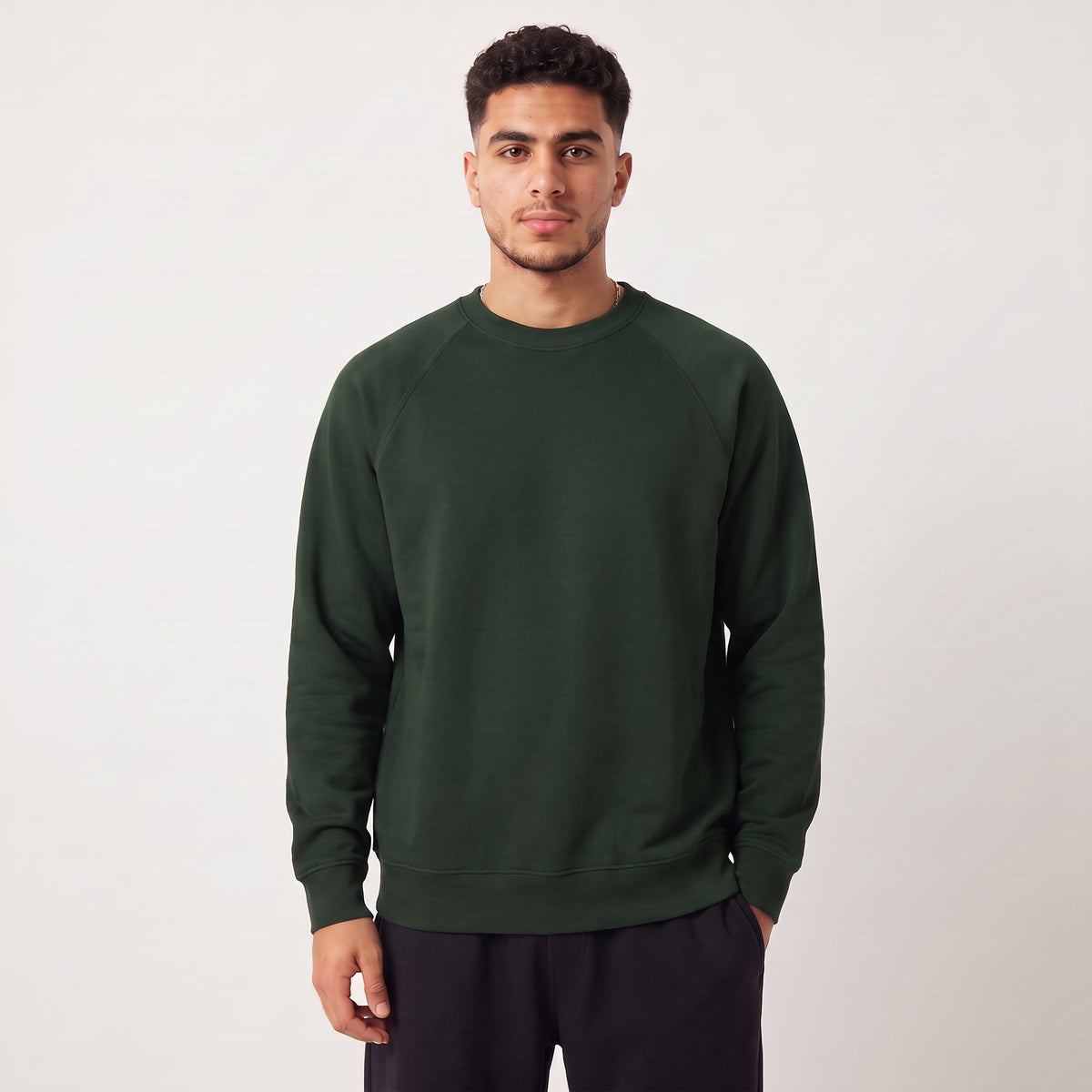 Boxy Unisex Sweatshirt - Dark Green
