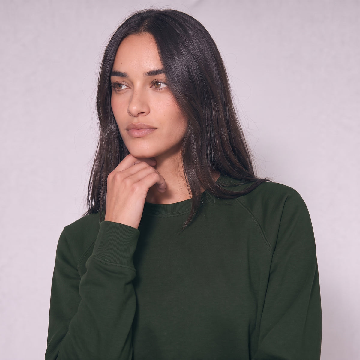 Boxy Unisex Sweatshirt - Dark Green