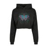 Cropped Oversized Hoodie – Night Butterfly