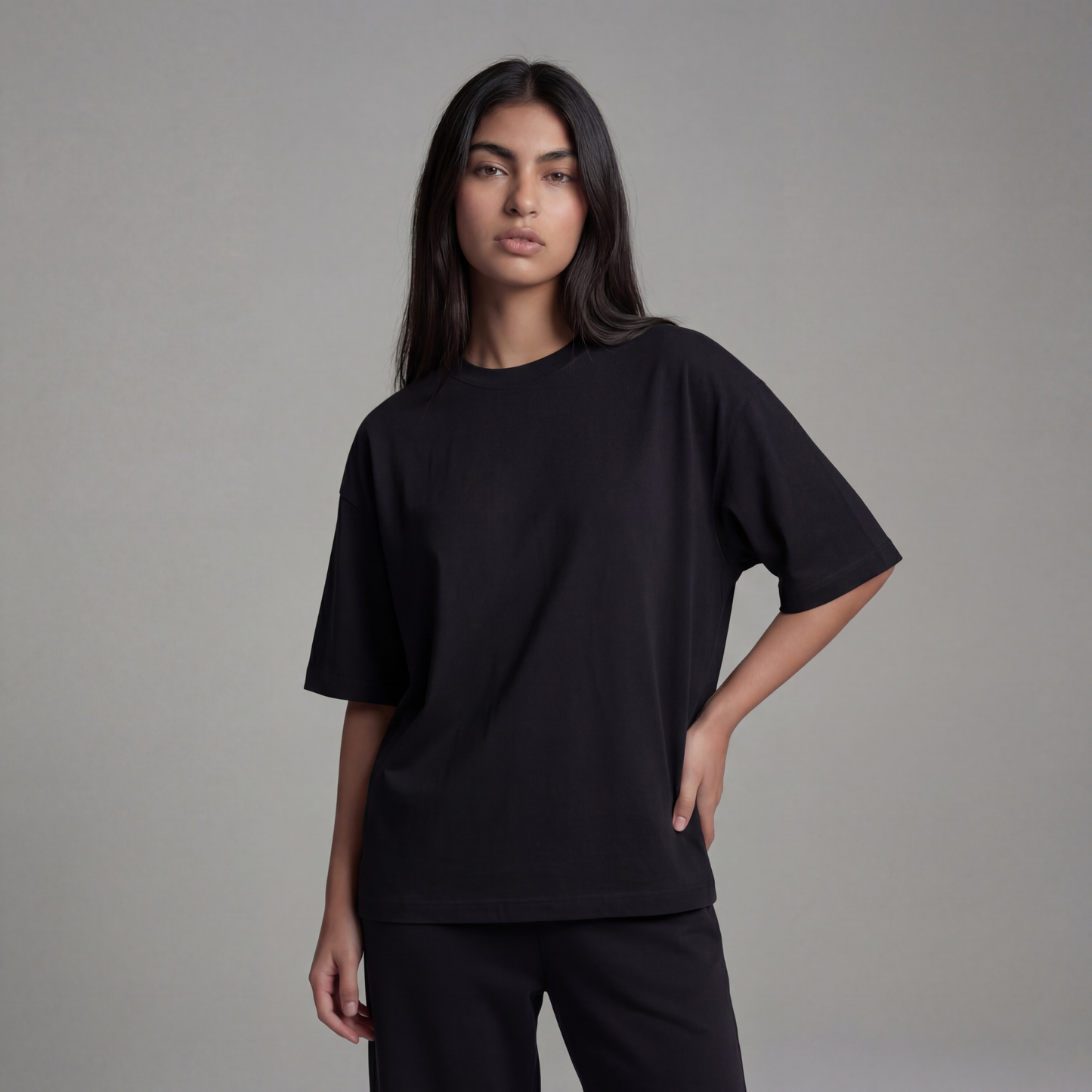 Oversized Lightweight Unisex T-Shirt - Black