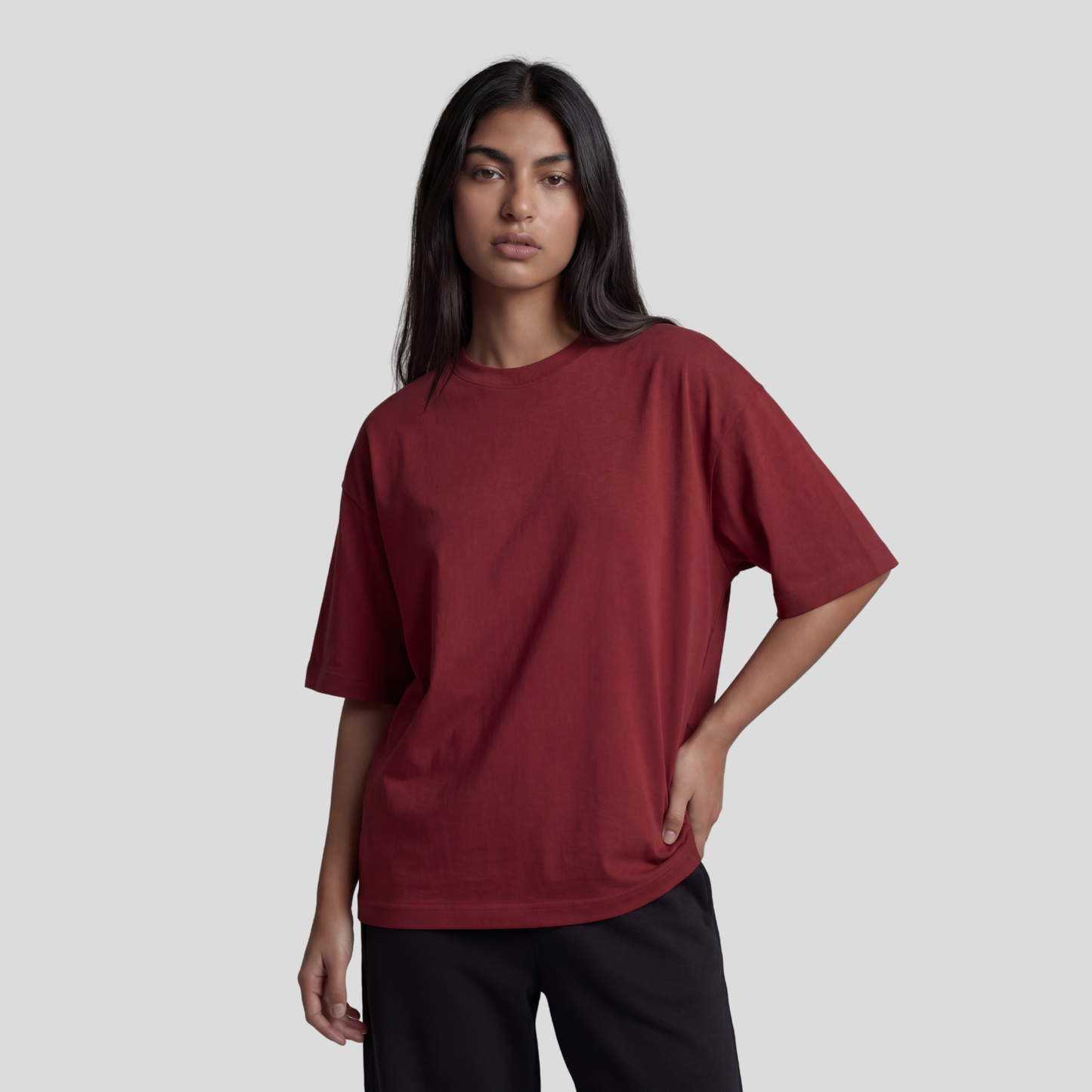 Oversized Unisex T-Shirt - Burgundy