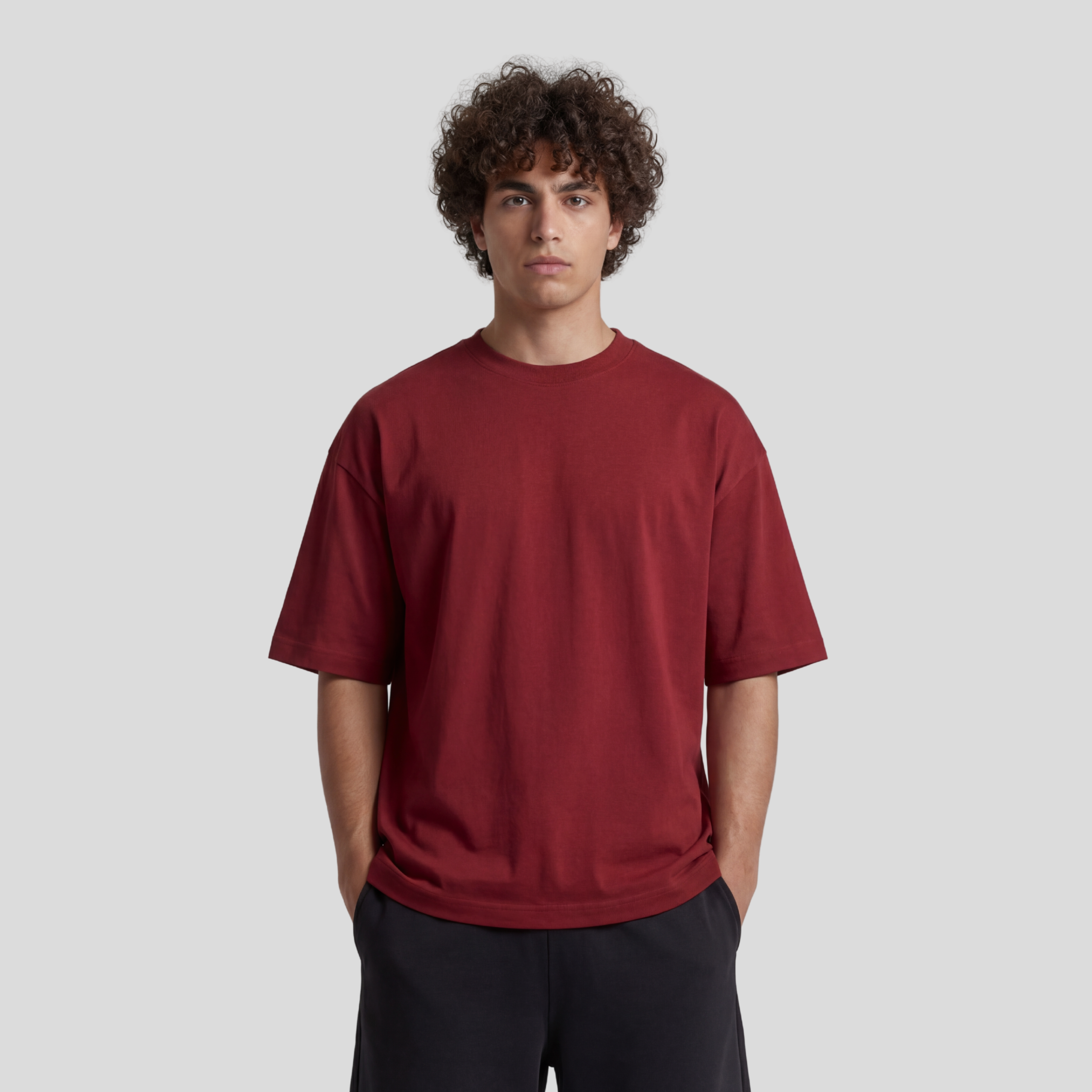 Oversized Lightweight Unisex T-Shirt - Burgundy