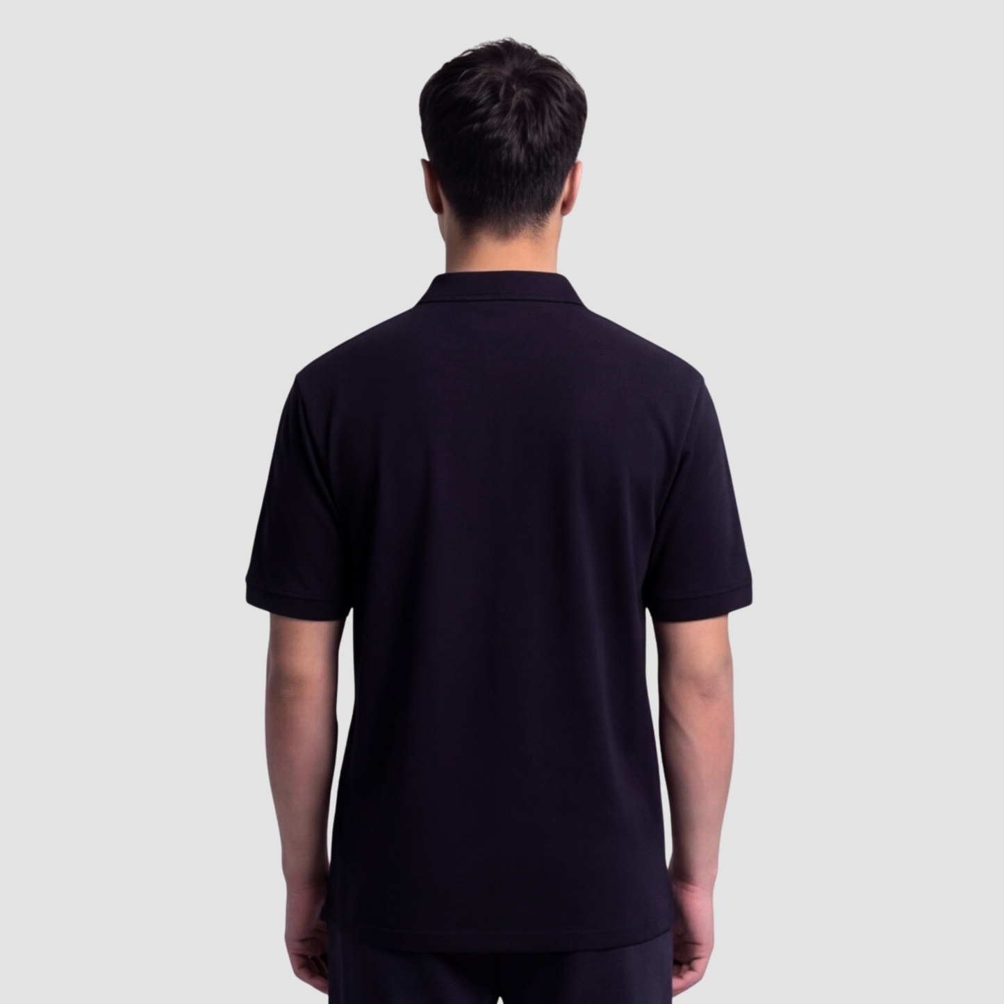 Relaxed Fit Polo T-Shirt - Black
