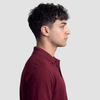 Relaxed Fit Polo T-Shirt - Burgundy