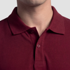 Relaxed Fit Polo T-Shirt - Burgundy