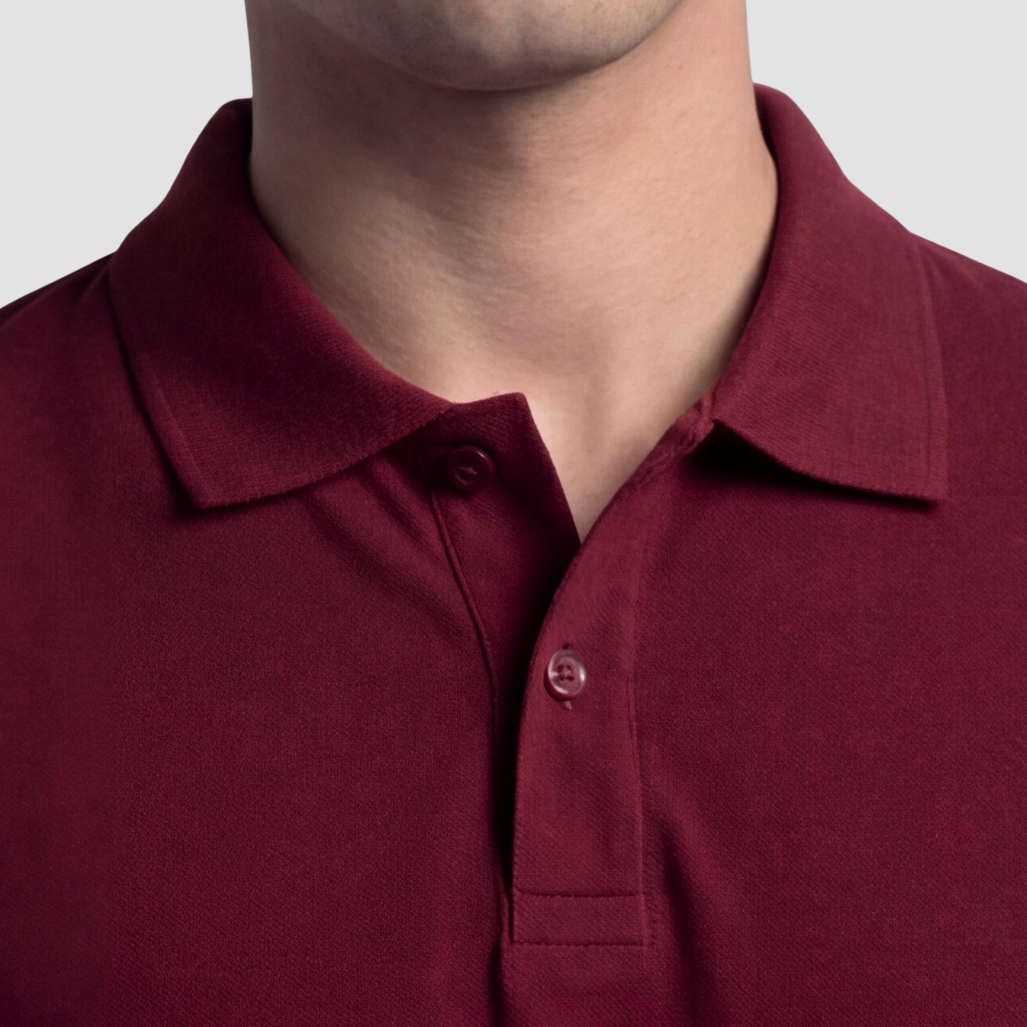 Relaxed Fit Polo T-Shirt - Burgundy