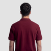 Relaxed Fit Polo T-Shirt - Burgundy
