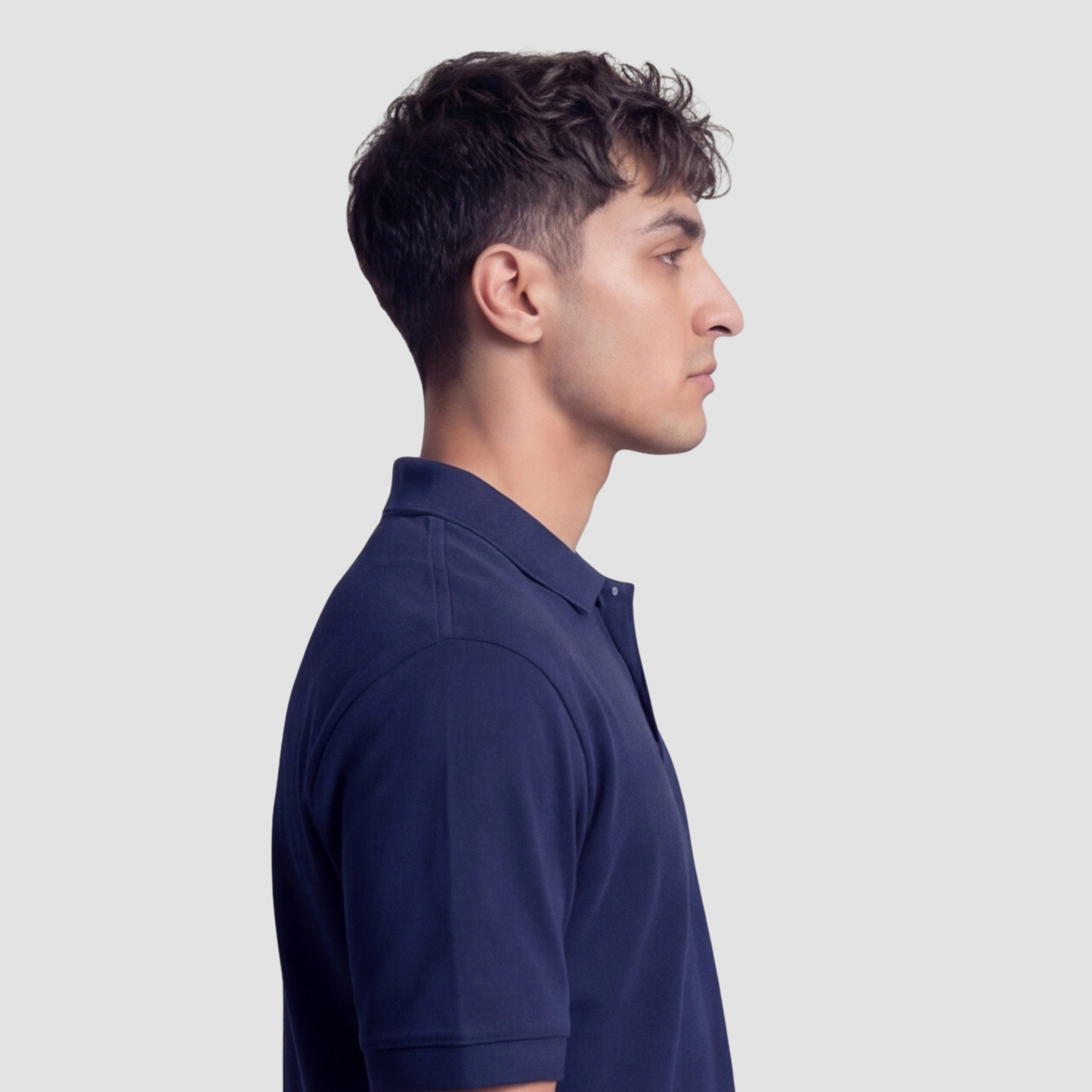 Relaxed Fit Polo T-Shirt - Navy