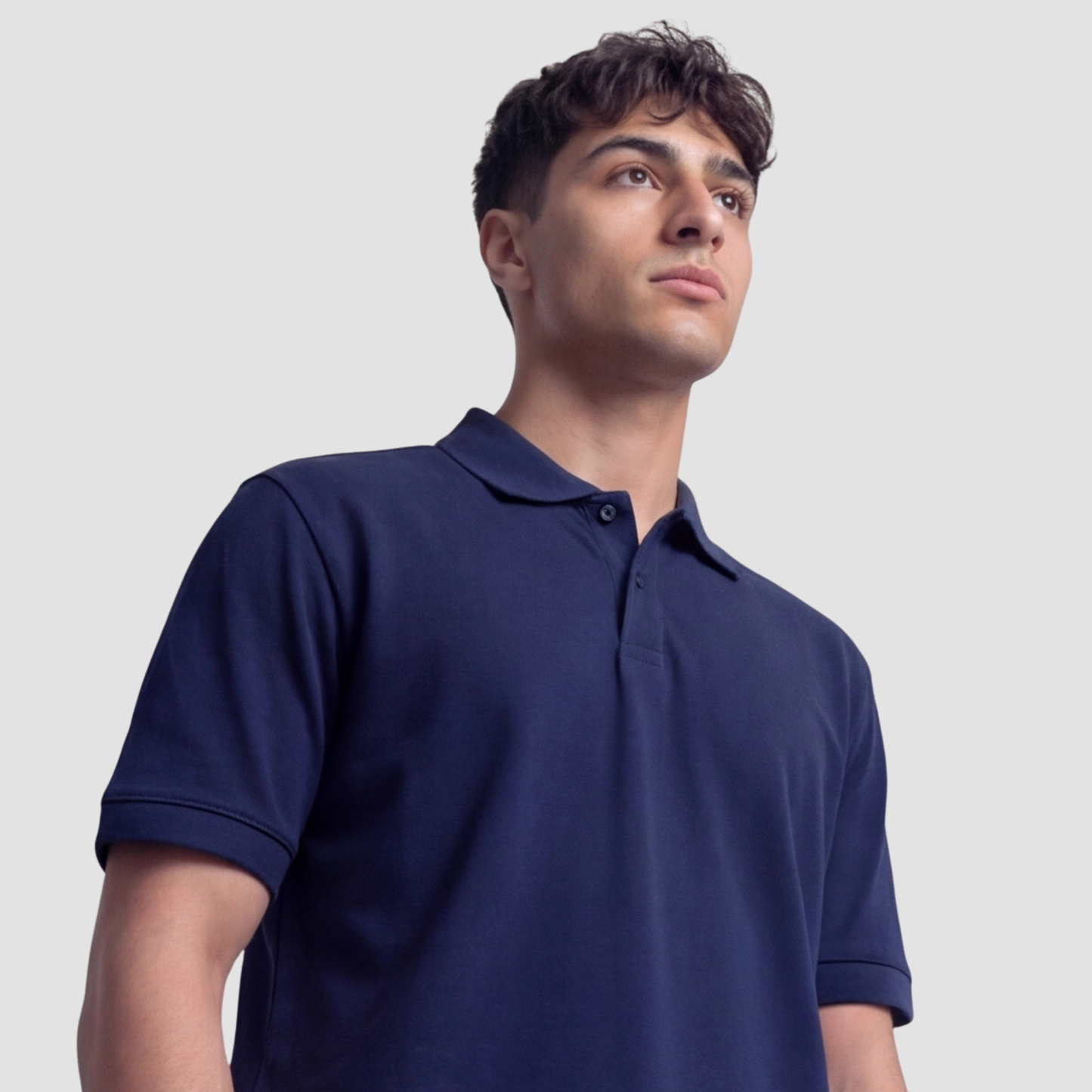 Relaxed Fit Polo T-Shirt - Navy