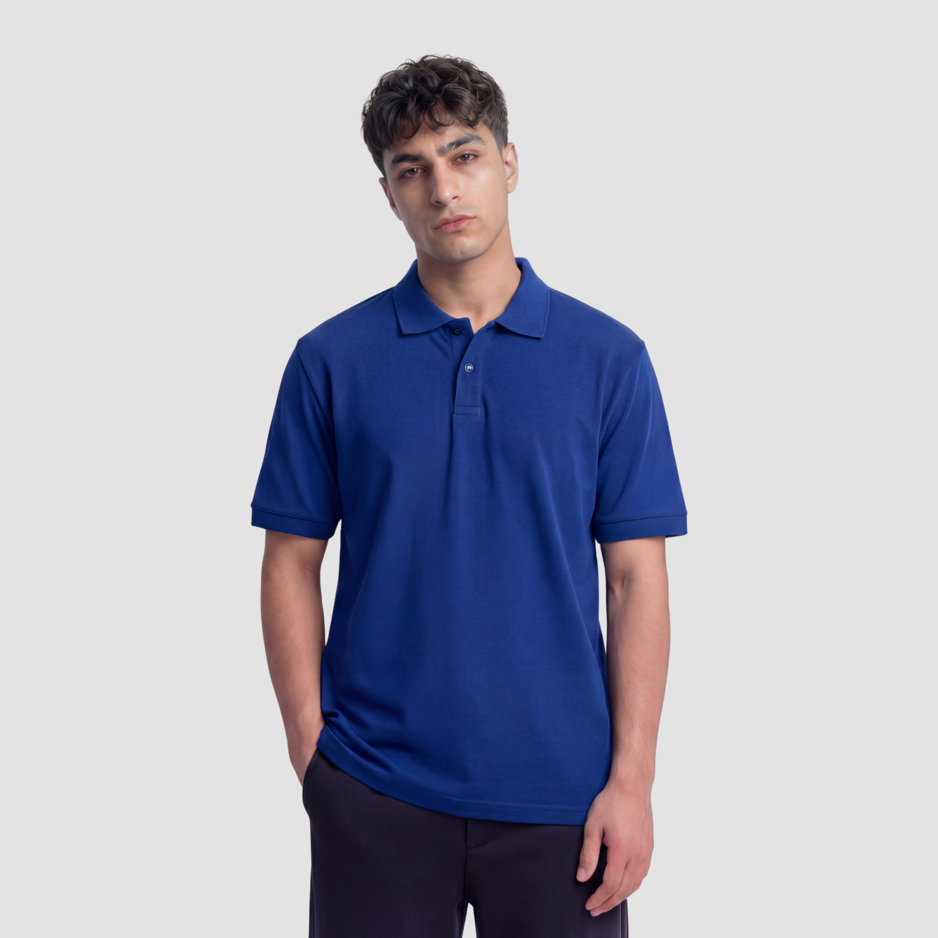 Relaxed Fit Polo T-Shirt - Royal Blue