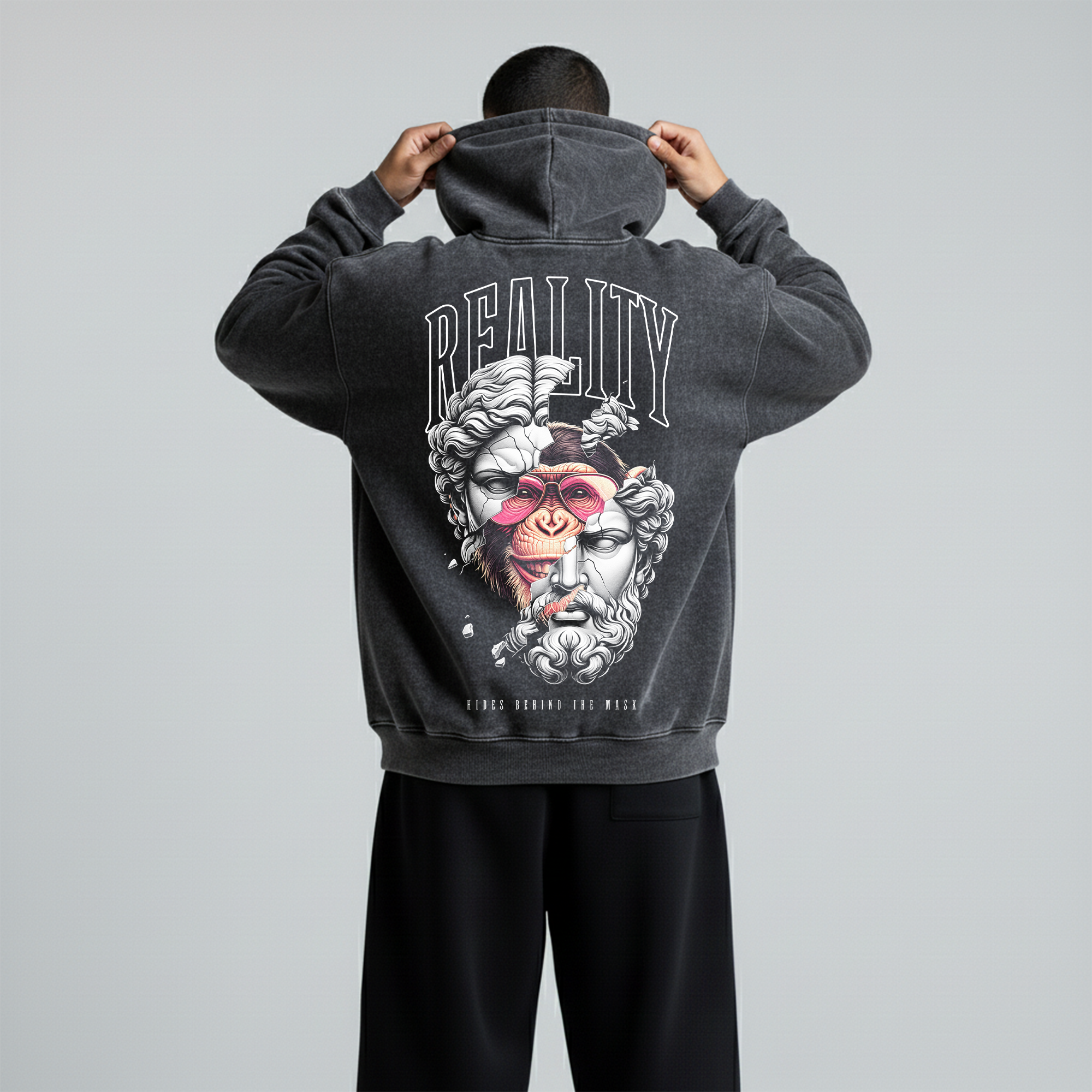 Washed Oversized Hoodie - Reality
