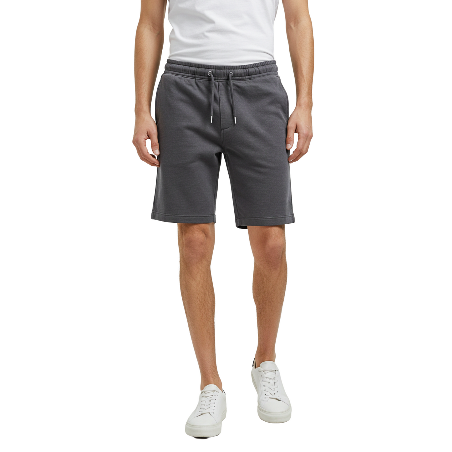 Dark Grey Unisex Regular Summer Shorts