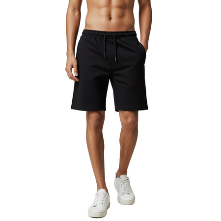 Black Unisex Regular Summer Shorts