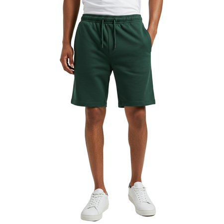 Dark Green Unisex Regular Summer Shorts