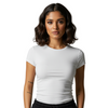 White Short Sleeve Basic Top