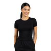 Black Short Sleeve Basic Top