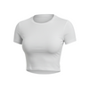 White Short Sleeve Basic Top