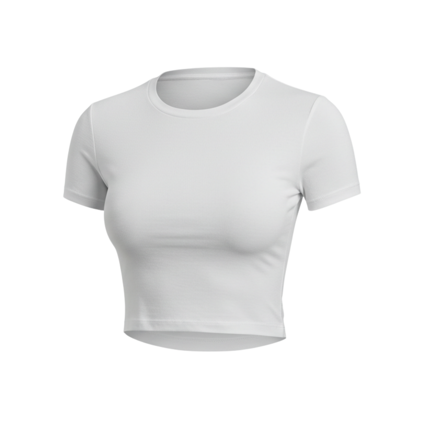 White Short Sleeve Basic Top
