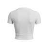 White Short Sleeve Basic Top
