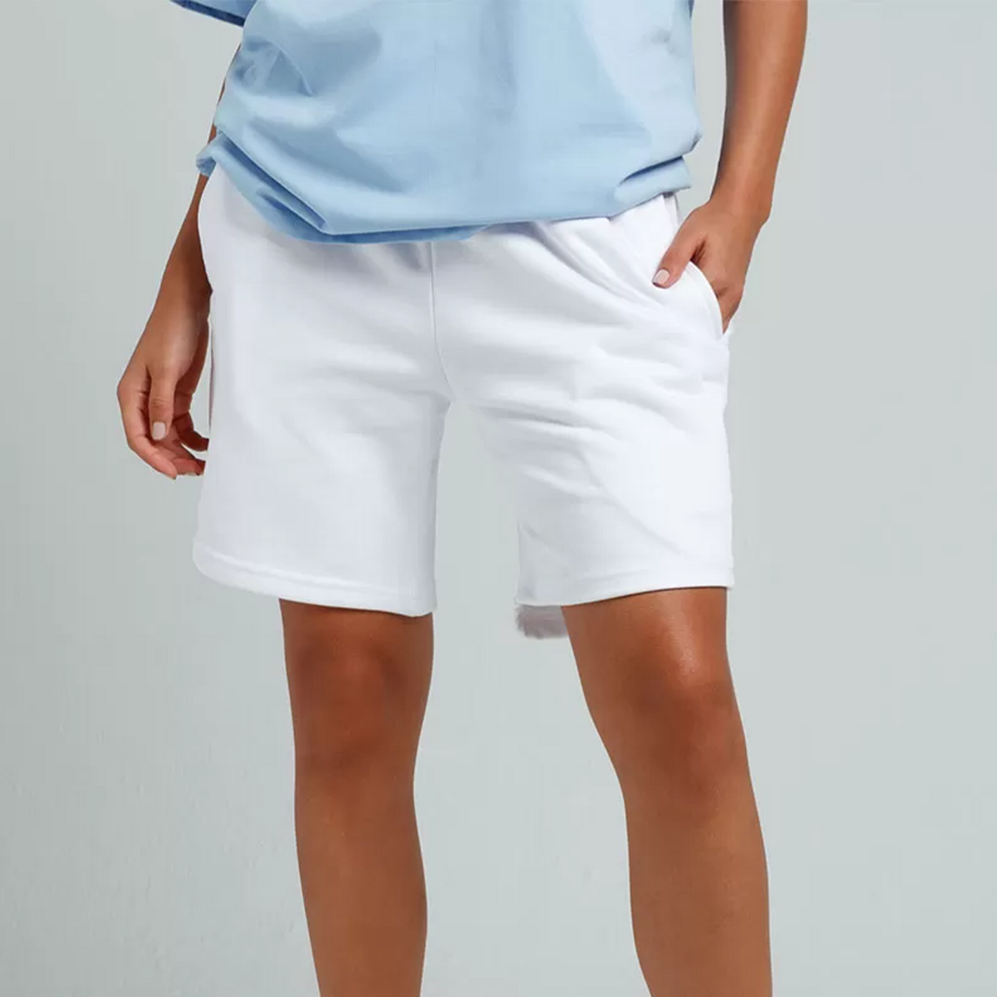 Unisex Jogging Shorts (White)