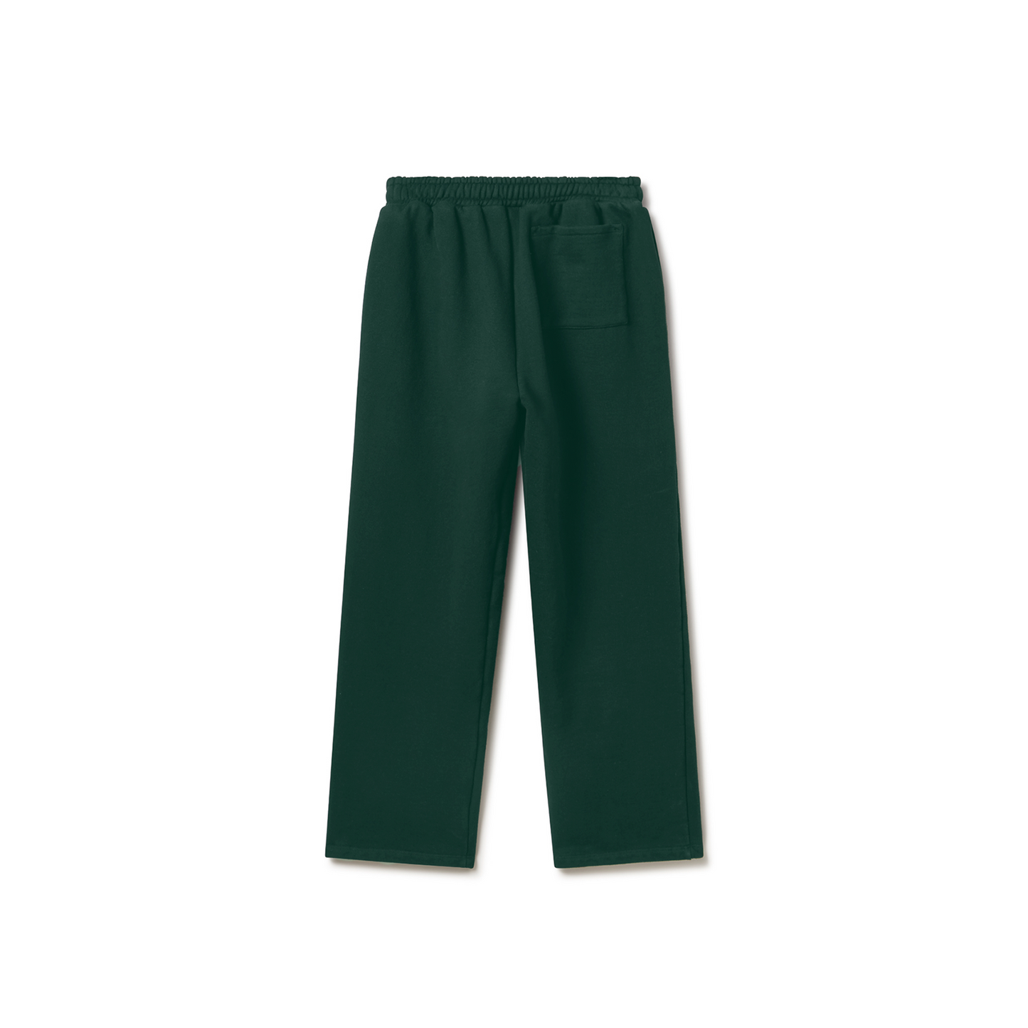 Dark Green Unisex Straight Leg Sweatpants - Basic