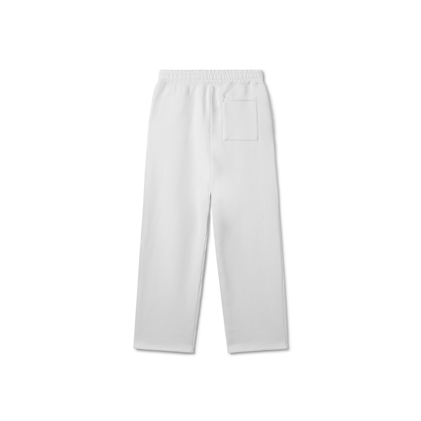 White Unisex Straight Leg Sweatpants - Basic