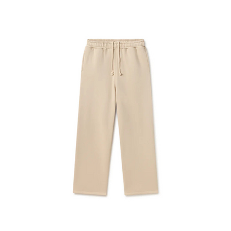 Beige Unisex Straight Leg Sweatpants - Basic