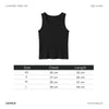 Women Sky Blue U-Shaped Ribbed Tank Top